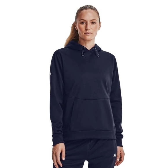 Under Armour Sweaters - Under Armour Ladies Storm Armour Fleece Hoodie Midnight Navy NWT